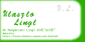 ulaszlo lingl business card